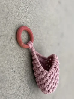 Stricktasche zum Aufhängen rosa