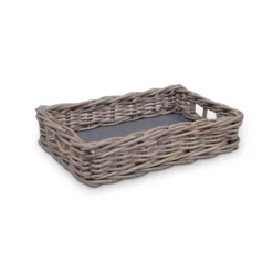 Tablett 'Kubu' aus Rattan