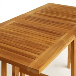 Teak-Gartentisch 'Cleevsen' 2-seitig herunterklappbar