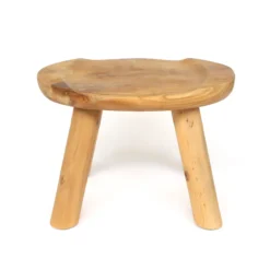 Teak-Hocker aus Wurzelholz