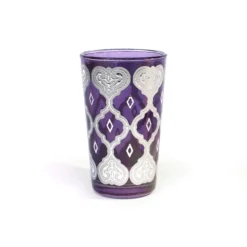 Teeglas 'Jakar' lila-silber