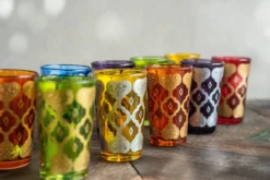 Teeglas 'Jakar' lila-silber