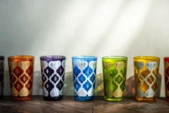 Teeglas 'Jakar' lila-silber