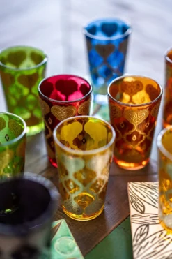 Teeglas 'Jakar' orange-gold