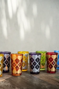 Teeglas 'Jakar' orange-gold