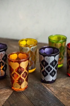 Teeglas 'Jakar' orange-gold