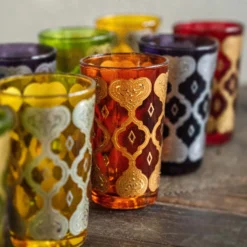 Teeglas 'Jakar' orange-gold