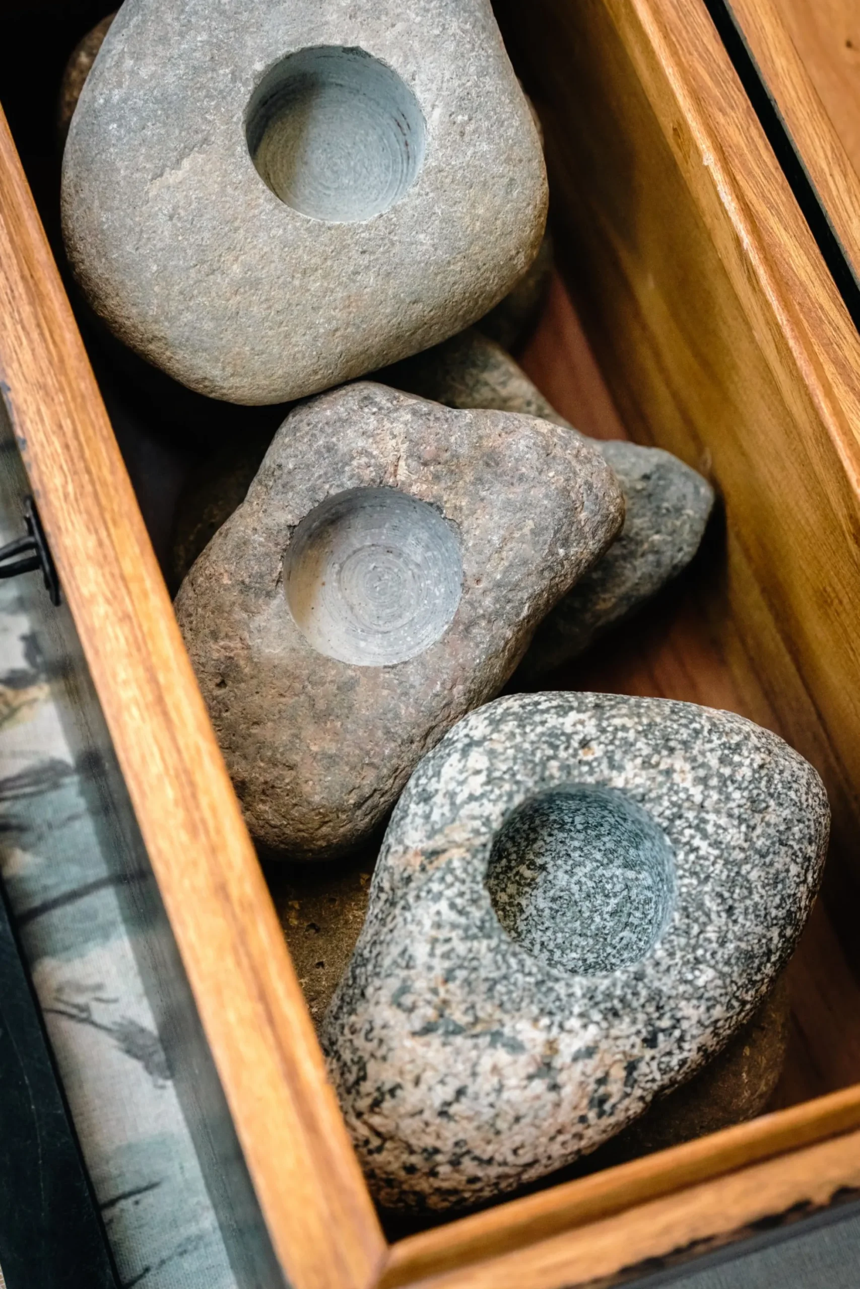 Teelichthalter aus Steinen