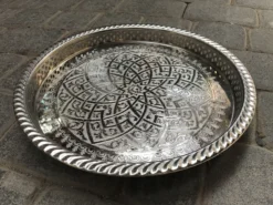 Teetablett mit Fuß 'Lotus'