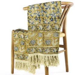 Throw 'Lina' gelb-blau