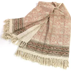 Throw 'Mira' beige-rot