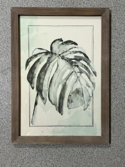 Wandbild 'Monstera' im Holzrahmen