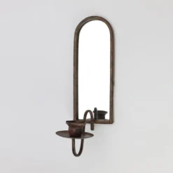 Wandspiegel mit Kerzenhalter