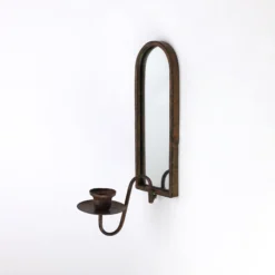 Wandspiegel mit Kerzenhalter