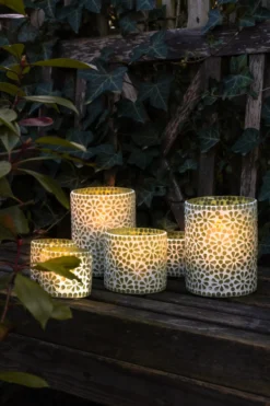 Windlicht 'Blumen-Mosaik'