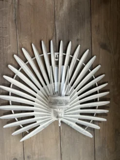 Windlicht-Wandhalter weiß