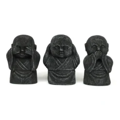 Zementfigur 'Fat Jizo - nichts hören'