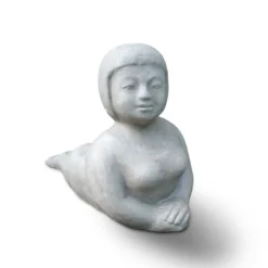 Zementfigur 'Yoga-Dame'