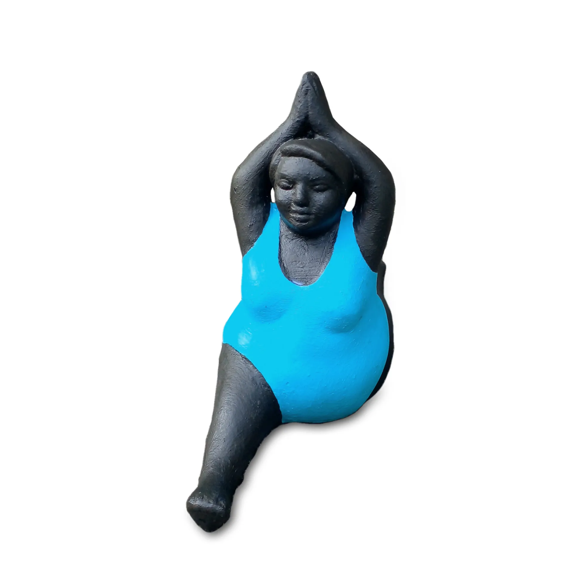 Zementfigur 'Yoga-Dame'