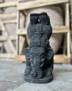 Zementfigur 'Yoga Ganesh'