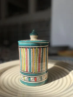 Zierbehälter türkis/multicolor